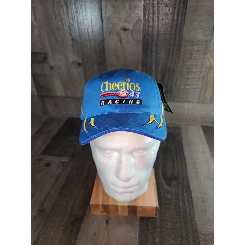 Vintage Bobby Labonte #43 NASCAR Cheerios Racing Adjustable StrapBack Hat New